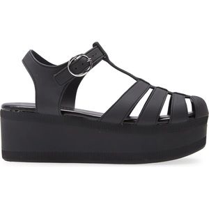 Jeffery Campbell Black Matte Platform Sandals